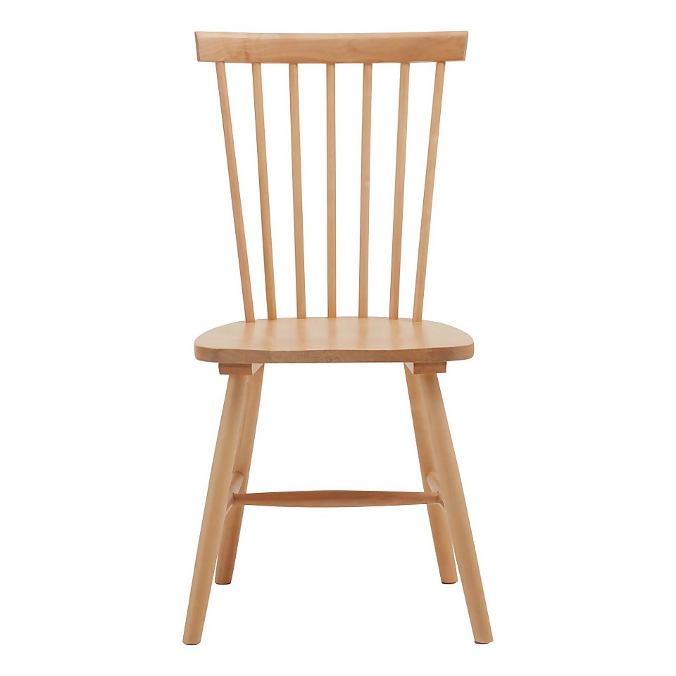 Laura Spindle Back Chair - Set of 2 - Birch