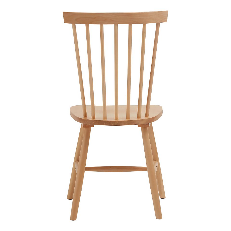 Laura Spindle Back Chair - Set of 2 - Birch