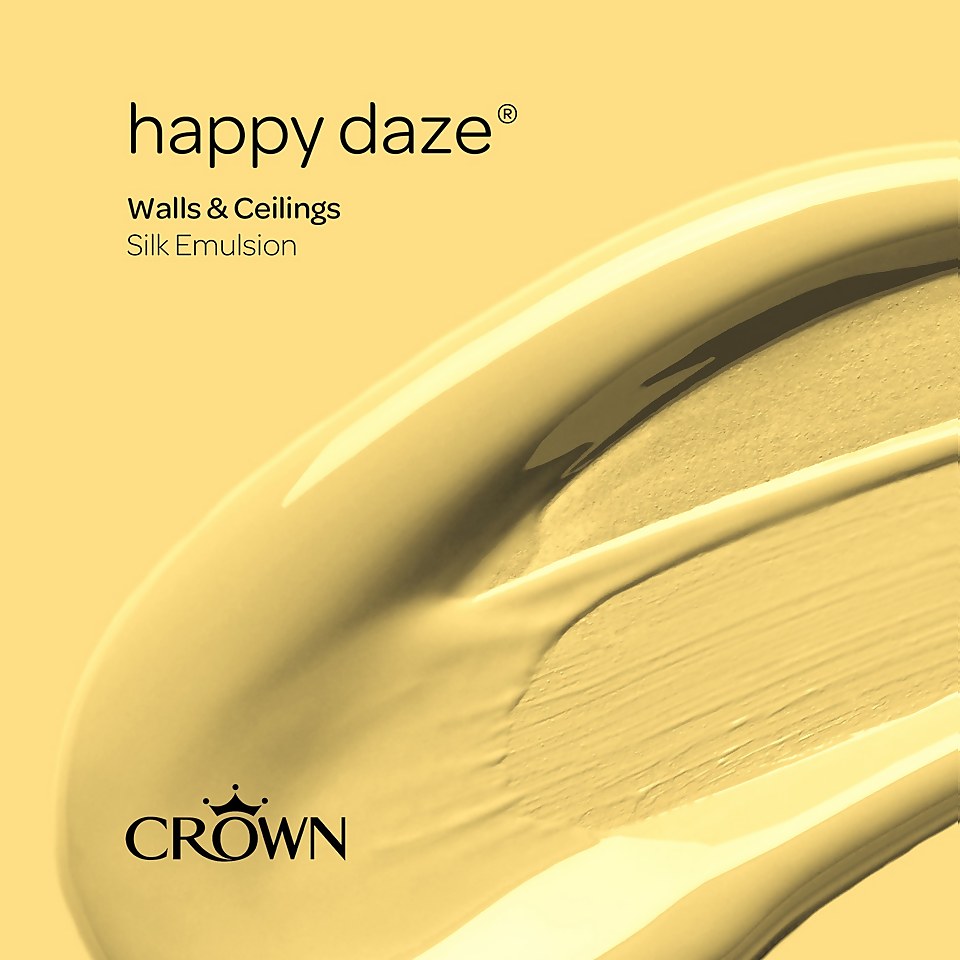 Crown Walls & Ceilings Silk Emulsion Paint Happy Daze - 2.5L