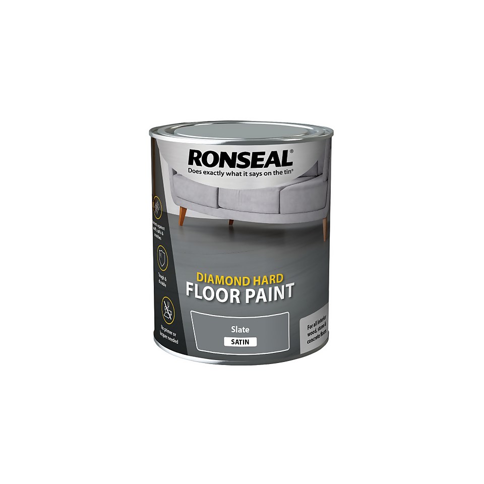 Ronseal Diamond Hard Floor Paint Slate - 750ml