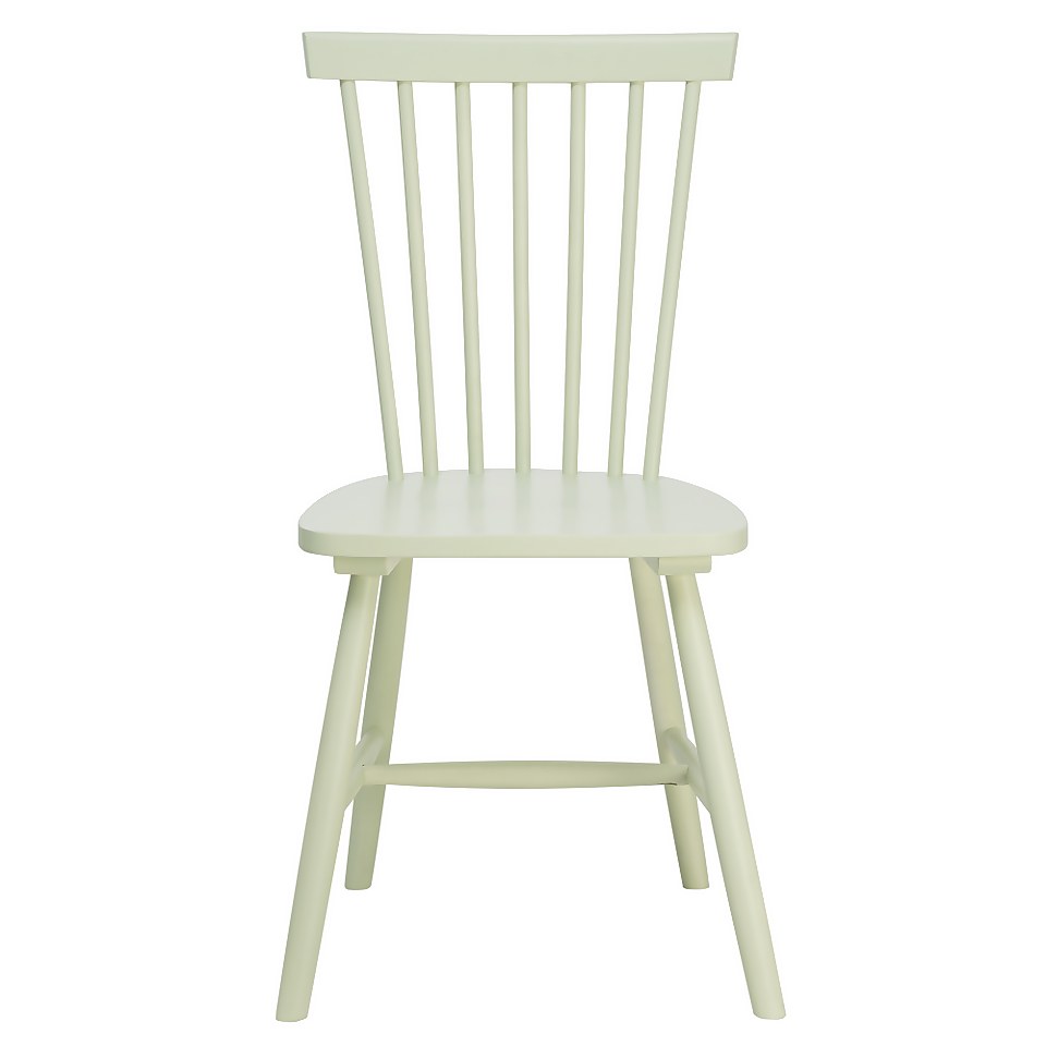Laura Spindle Back Chair - Set of 2 - Sage Green
