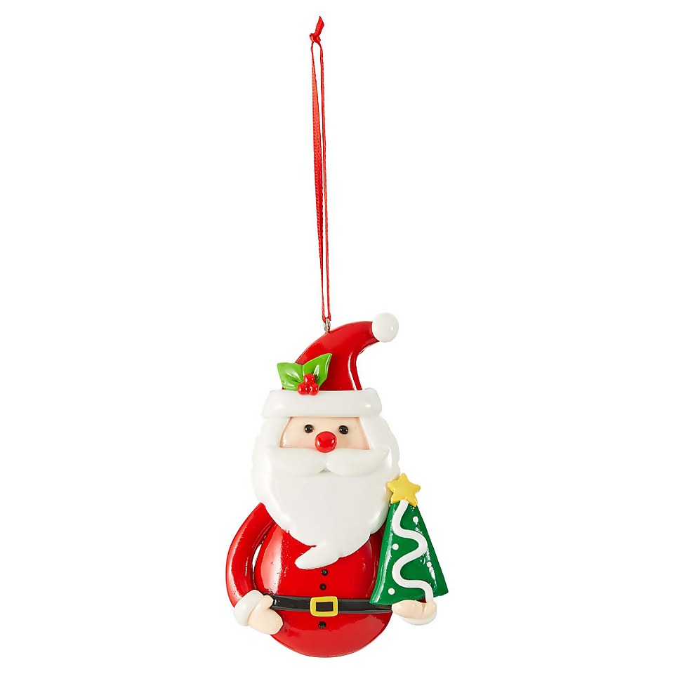 Santa or Snowman Christmas Tree Decoration - Assortment