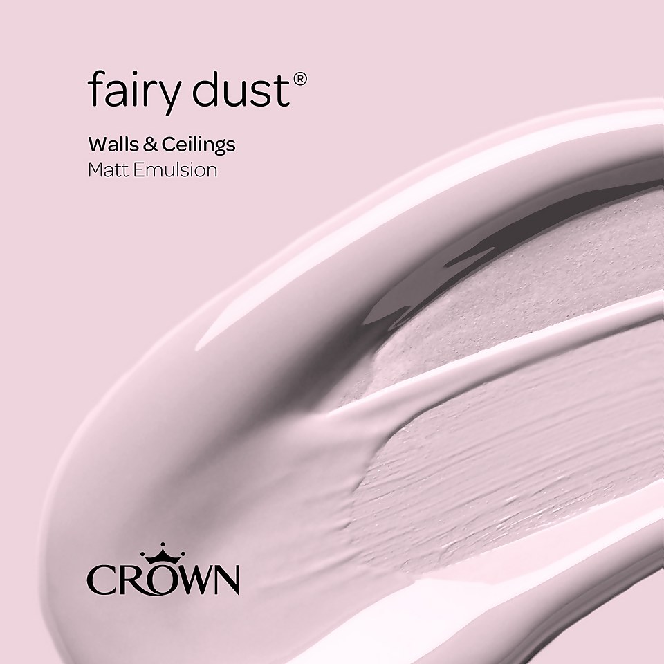 Crown Walls & Ceilings Matt Emulsion Paint Fairy Dust - 5L