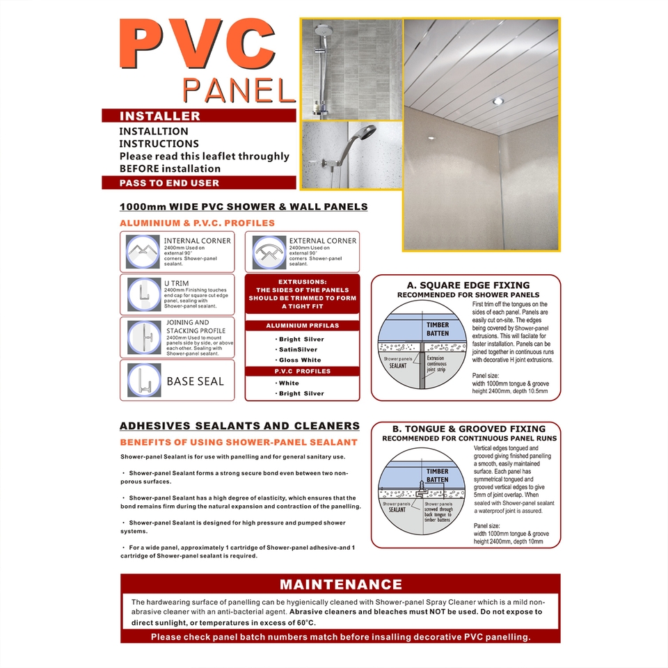 PVC Panel 2400x1000x10mm - Travertine Beige