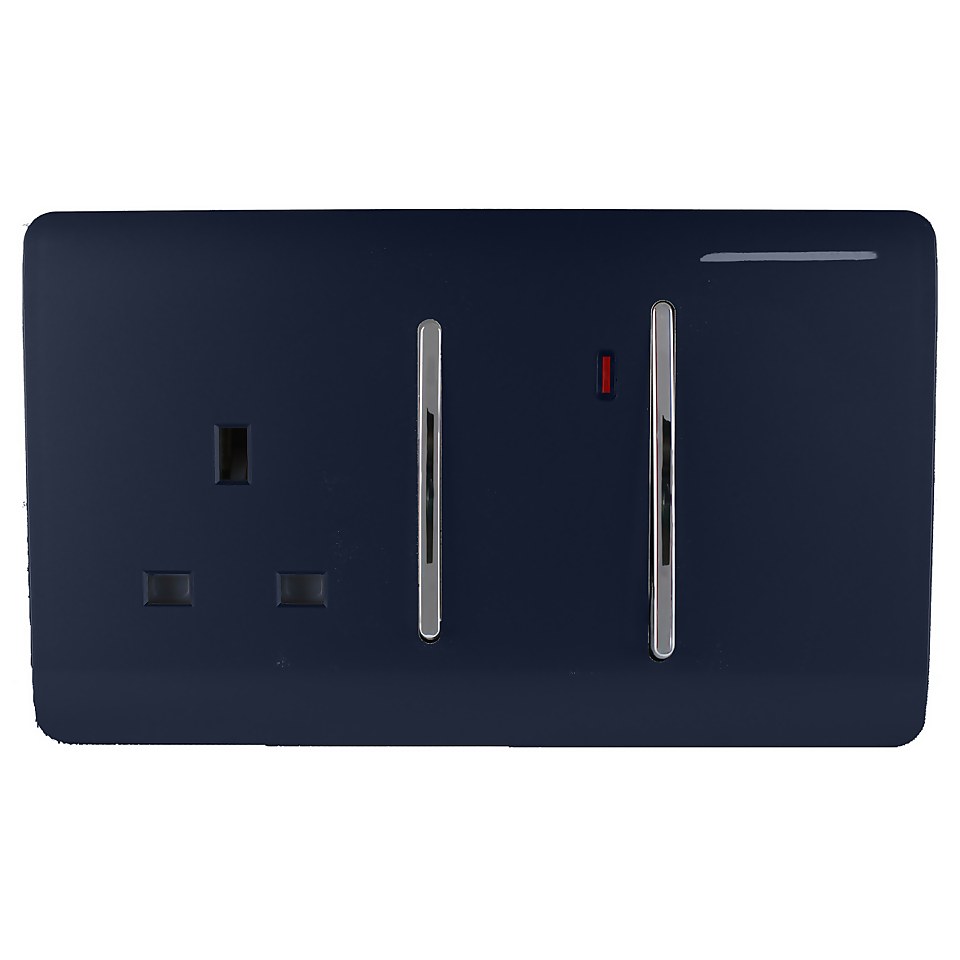 Trendi Switch 45Amp Cooker Switch and Socket in Navy