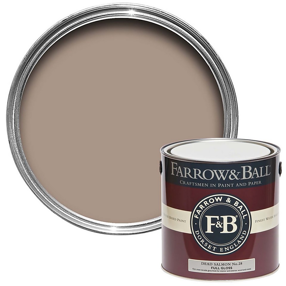 Farrow & Ball Full Gloss Paint Dead Salmon No.28 - 2.5L
