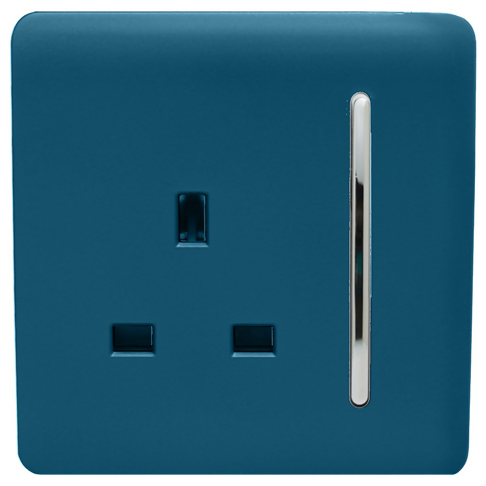 Trendi Switch 1 Gang 13Amp Switched Socket Midnight Blue