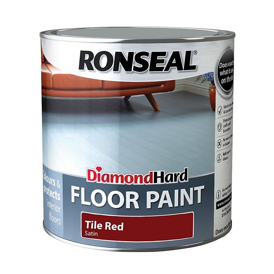 Ronseal Diamond Hard Tile Red - Floor Paint - 2.5L