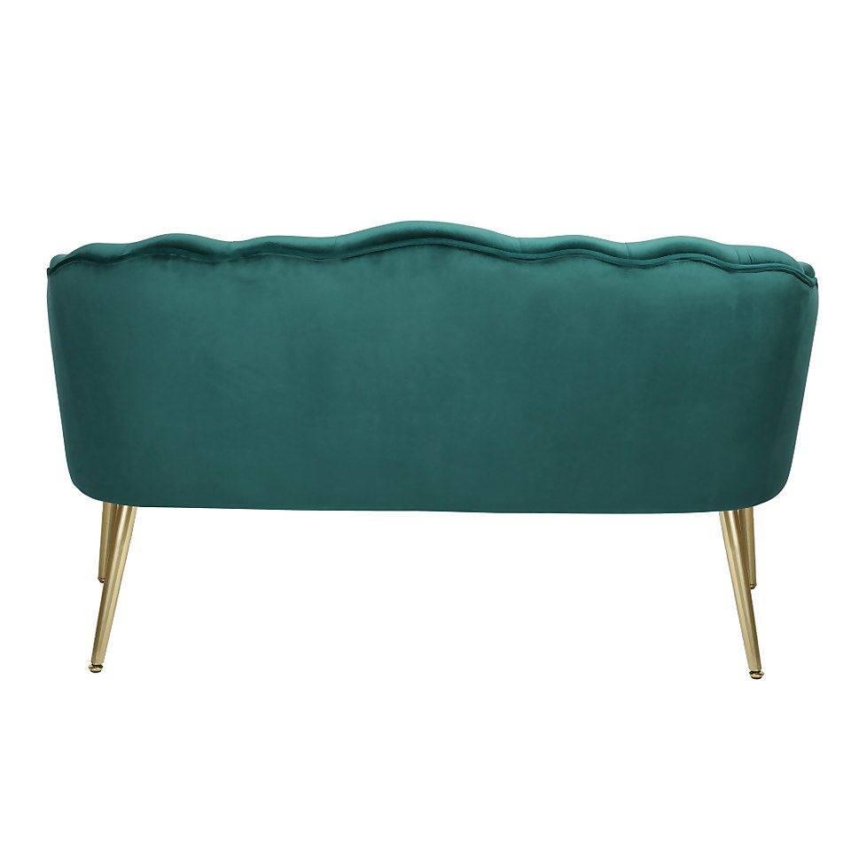 Sophia Scallop Occasional Sofa - Emerald