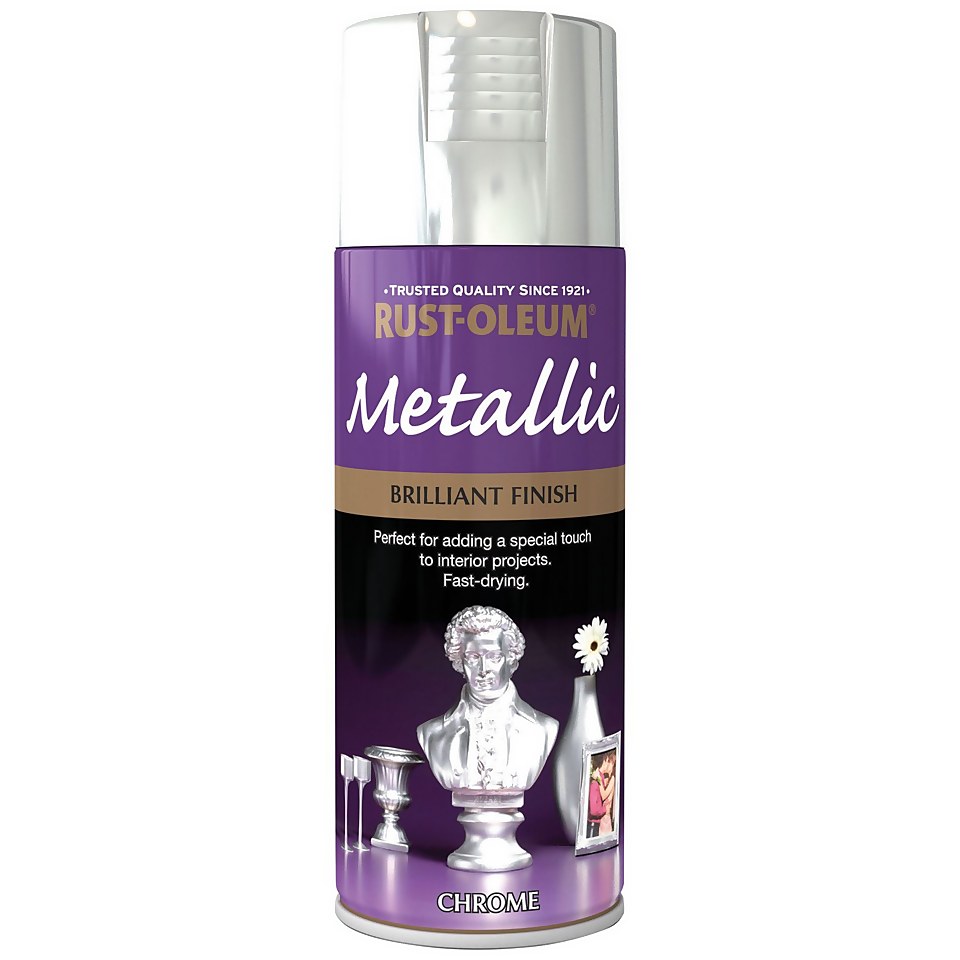Rust-Oleum Metallic Brilliant Finish Spray Paint Chrome - 400ml