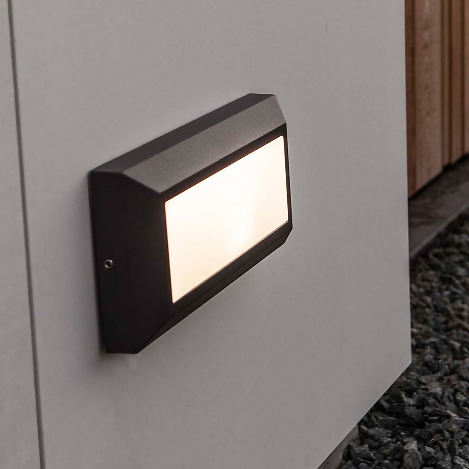 Lutec Helena LED Surface Mounted Outdoor Brick Light - Anthracite
