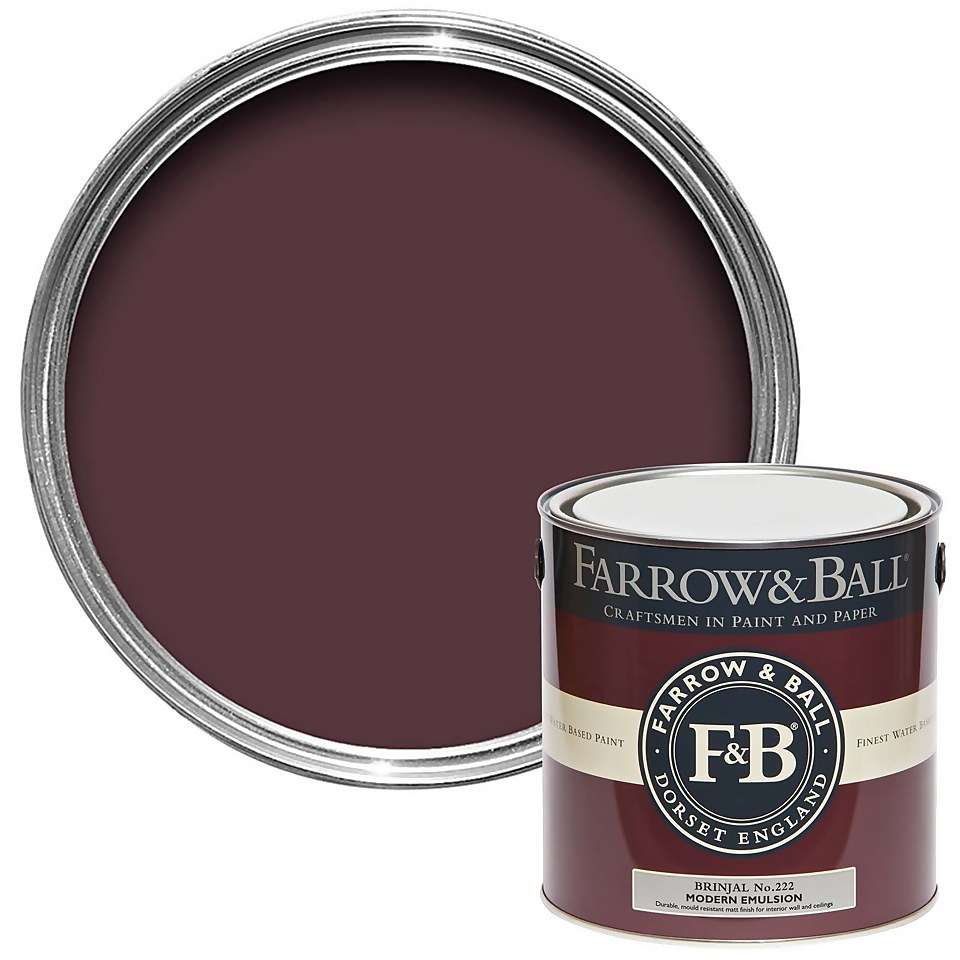 Farrow & Ball Modern Matt Emulsion Paint Brinjal No.222 2.5L