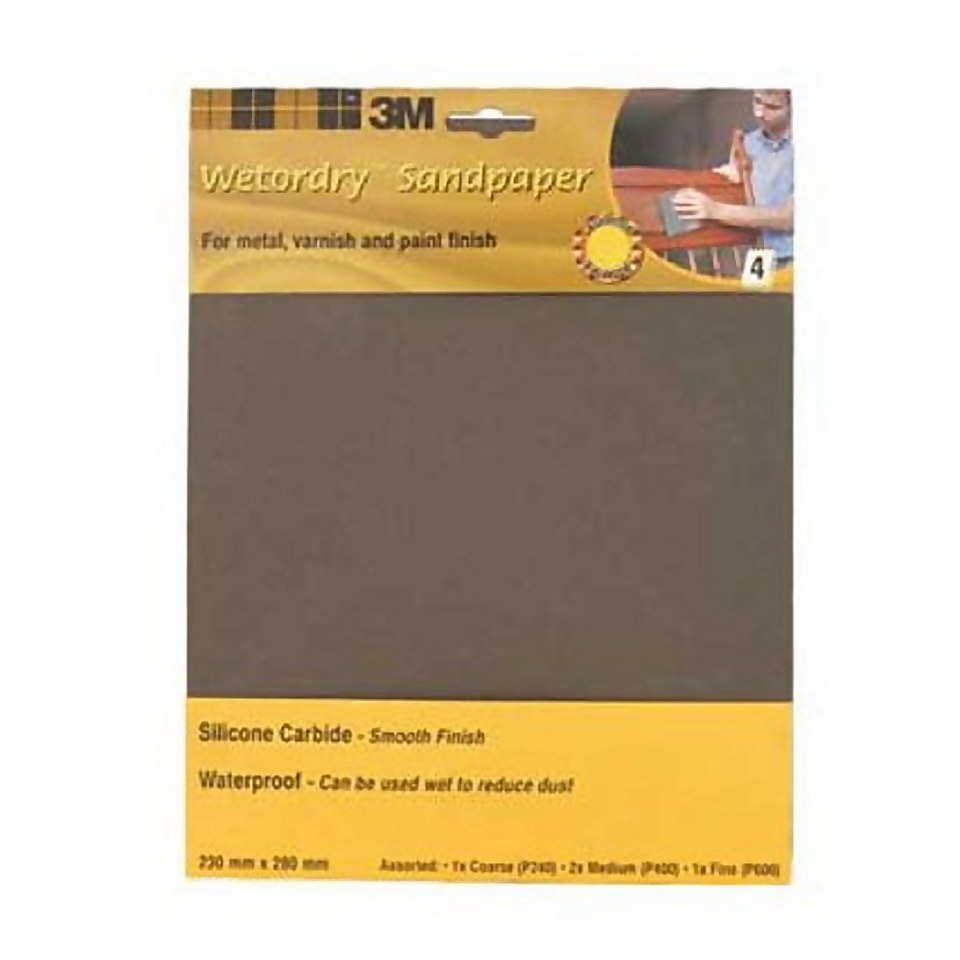 3M Wet or dry 9085CC Sheets P600 - Extra Fine- 4 pack