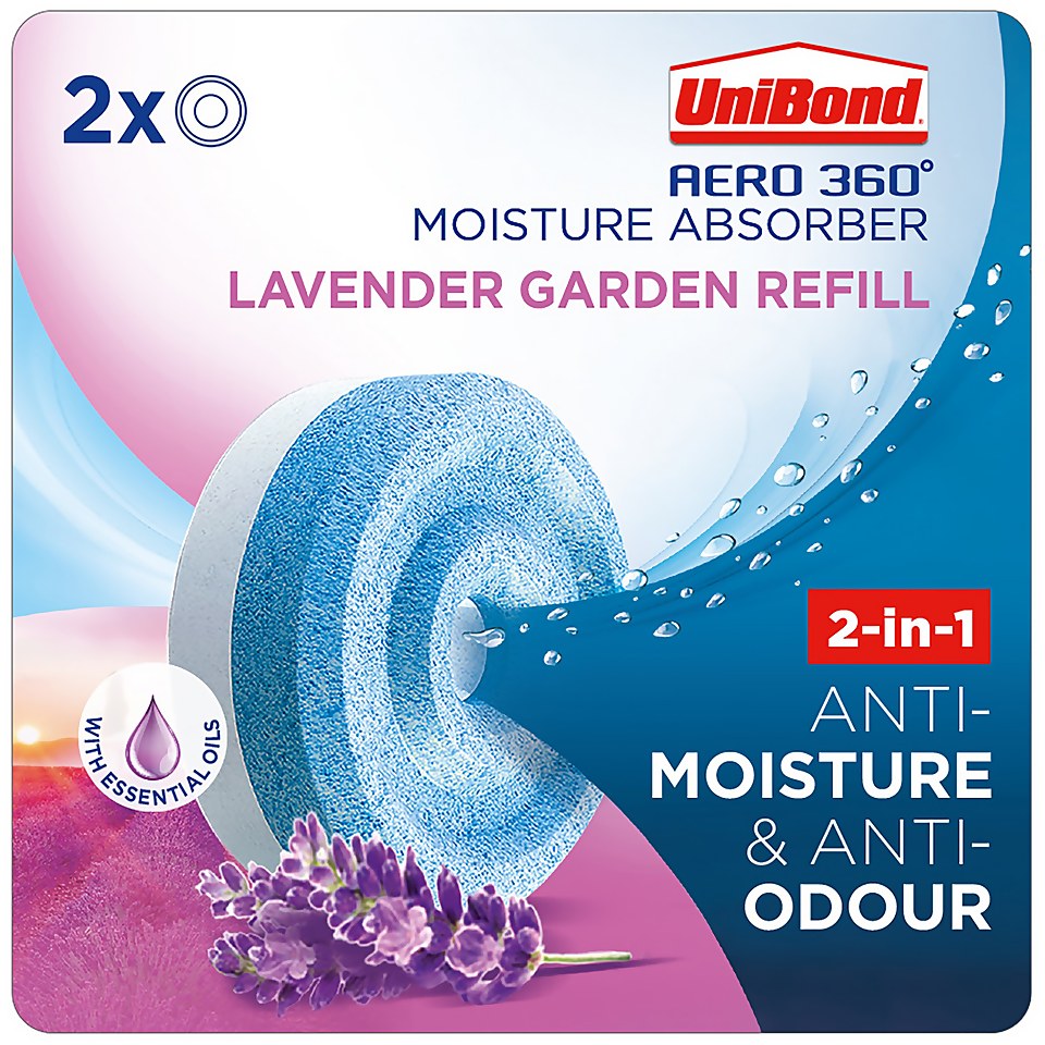 UniBond Aero 360 Lavender Refills - Pack of 2