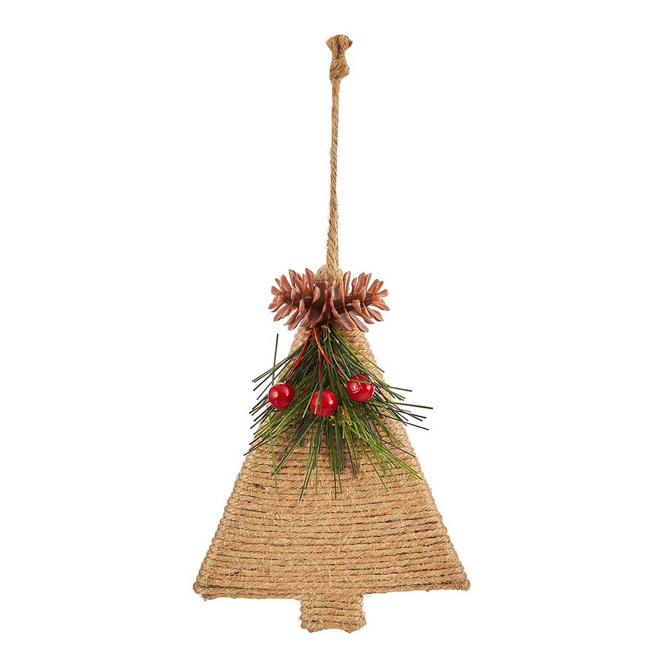 Hemp Rope Hanging Christmas Tree Decoration - Assortment