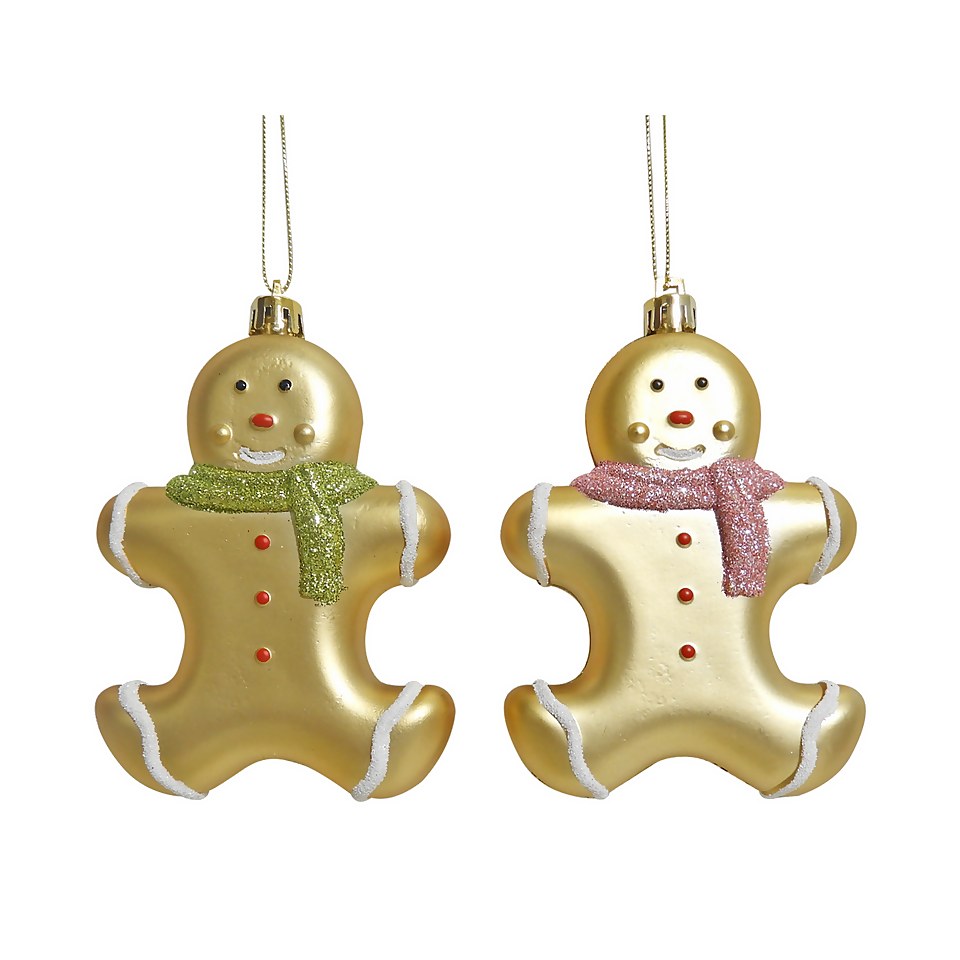 Gingerbread People Christmas Tree Decoration - Assortment