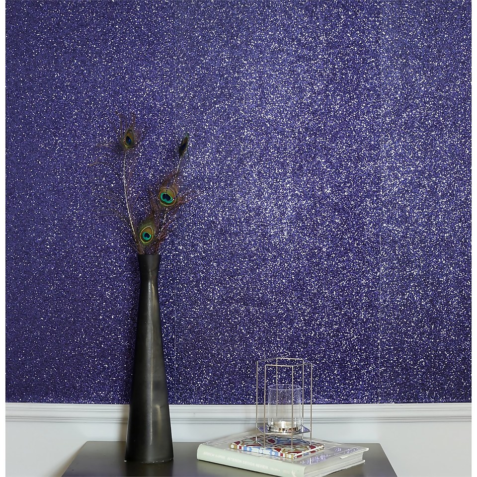 Arthouse Sequin Sparkle Navy Wallpaper