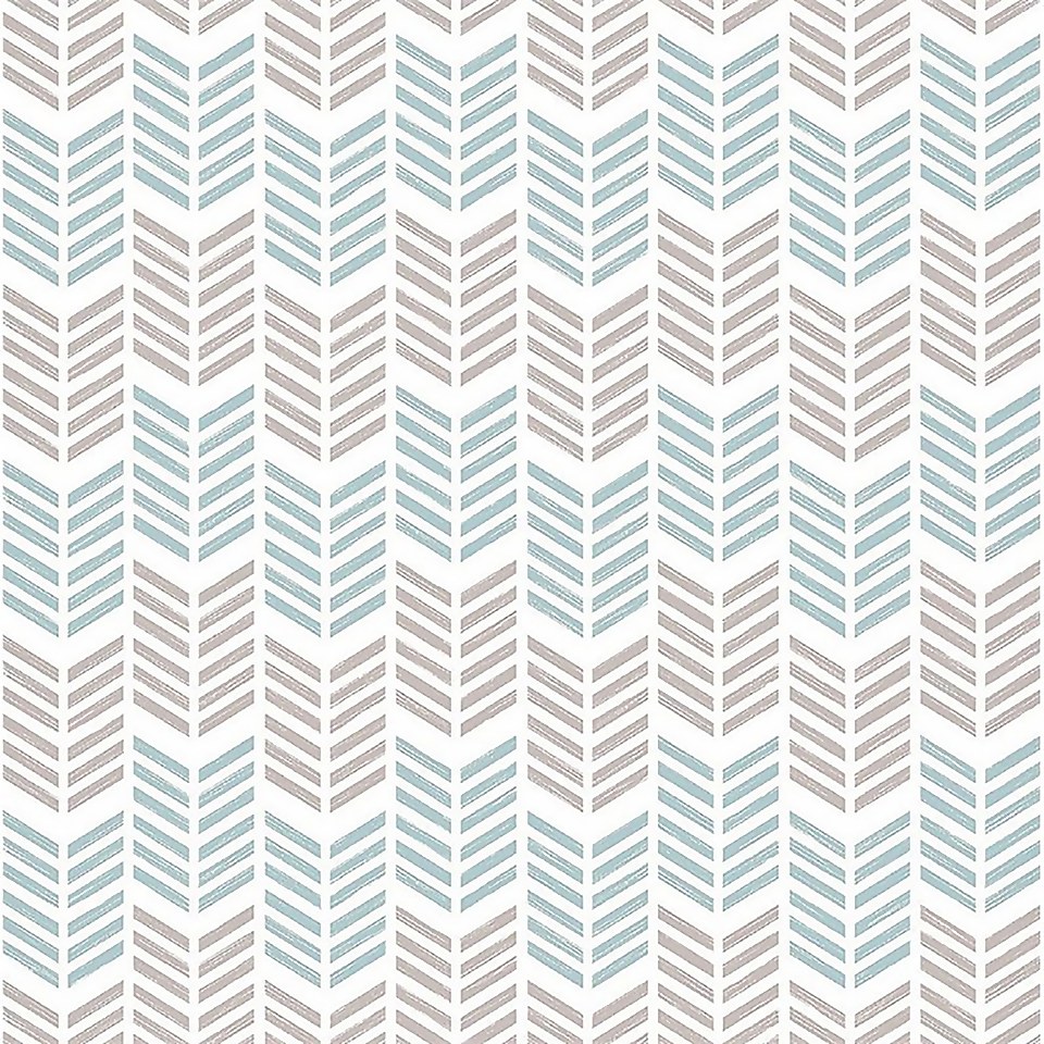 Superfresco Easy Paste the Wall Oiti Wallpaper - Taupe & Blue