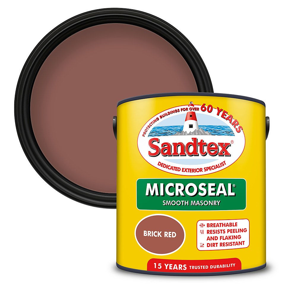 Sandtex Ultra Smooth Masonry Paint Brick Red - 2.5L