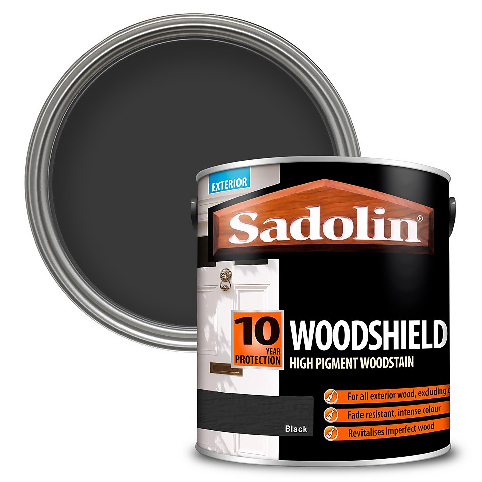 Sadolin Woodshield Woodstain Black - 2.5L