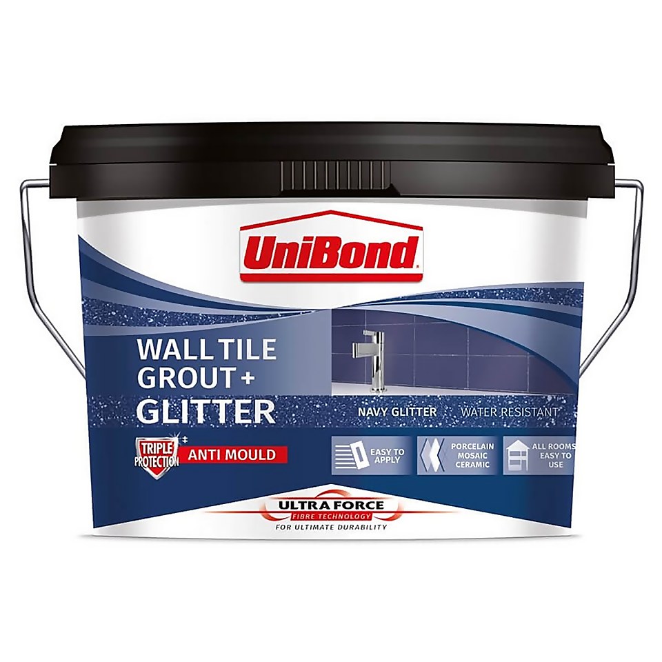 UniBond UltraForce Wall Tile Grout Blue Glitter 3.2kg