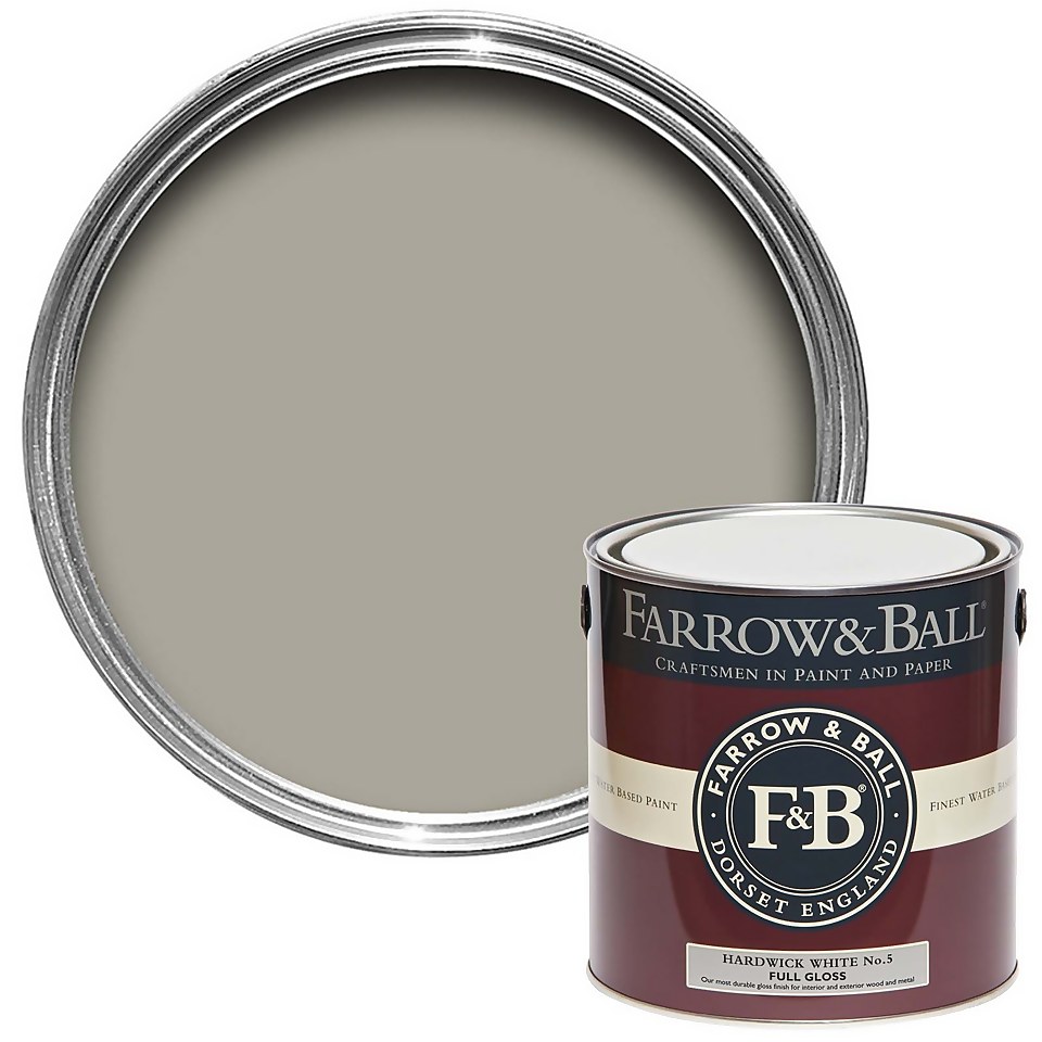 Farrow & Ball Full Gloss Paint Hardwick White No.5 - 2.5L