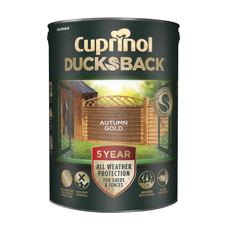 Cuprinol 5 Year Ducksback Autumn Gold - 5L