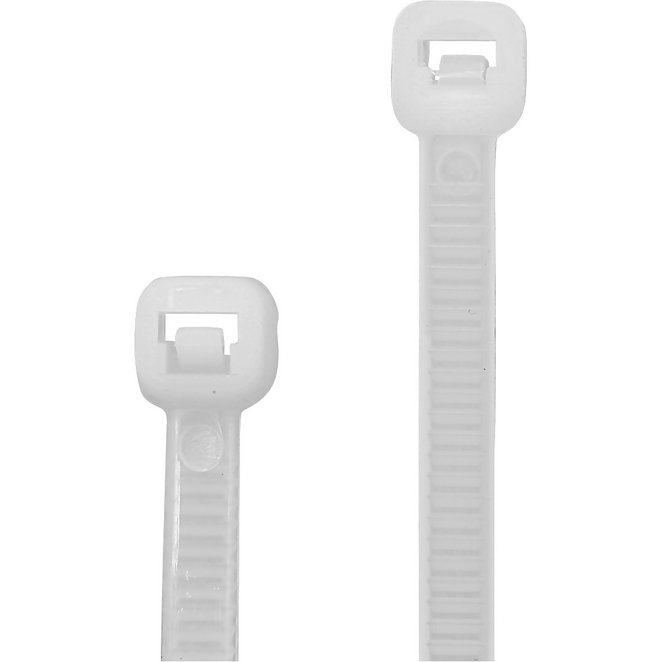 Masterplug Cable Ties 150 x 2.5mm Neutral 100 Pack