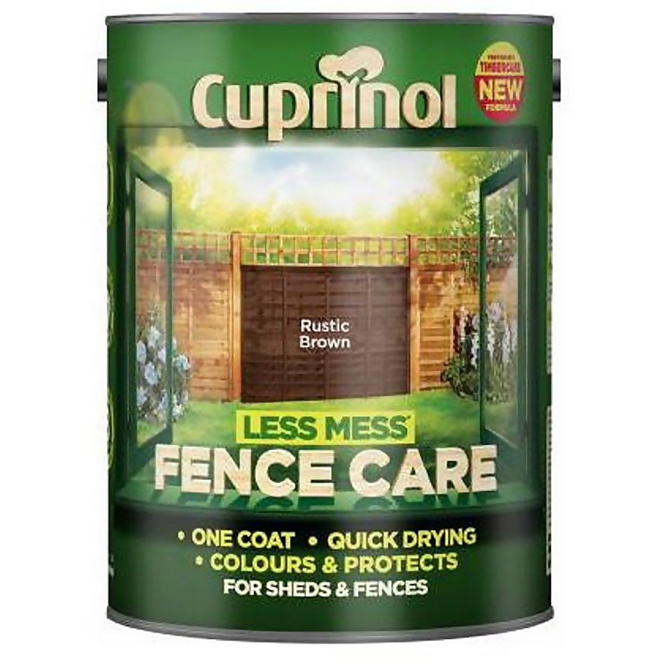 Cuprinol Less Mess Fence Care - Rustic Brown - 5L