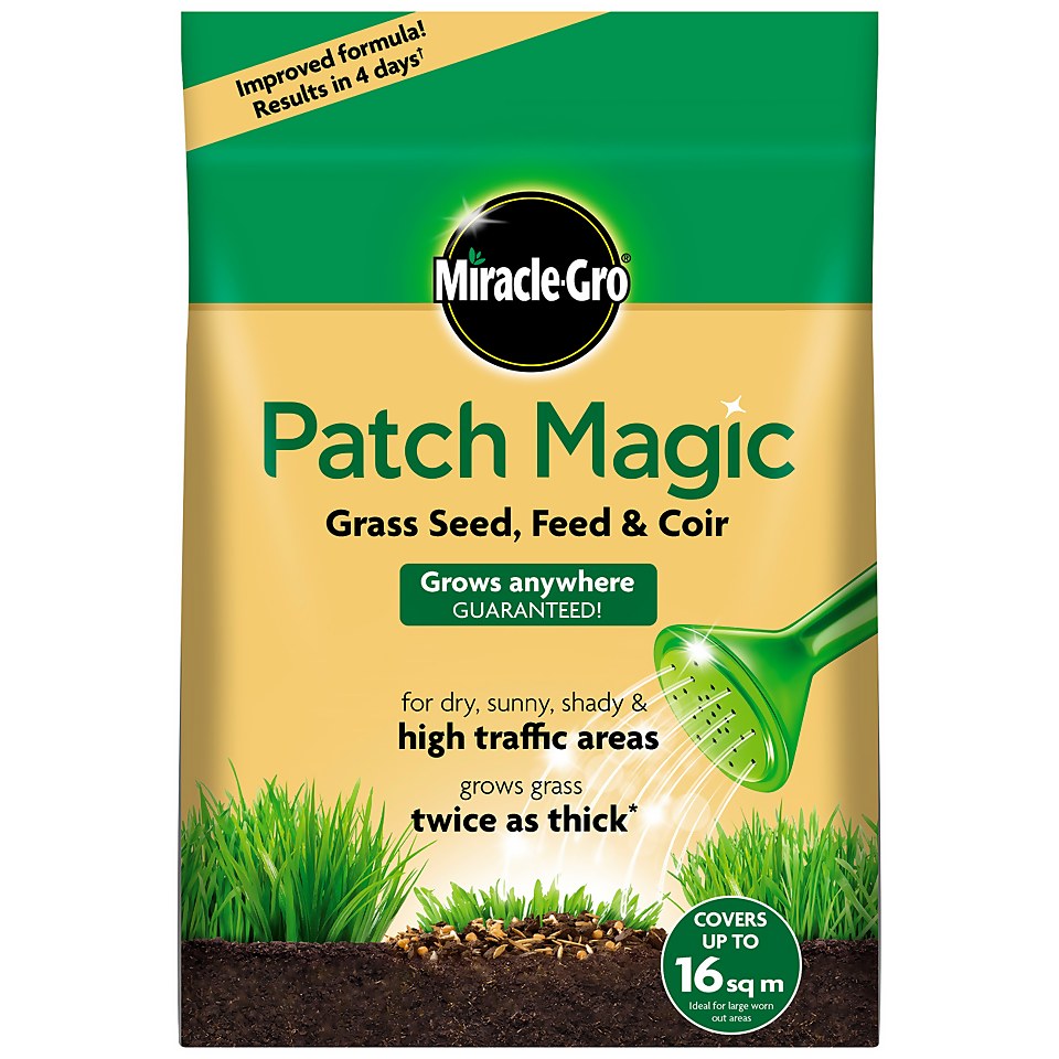 Miracle-Gro Patch Magic Grass Seed, Feed & Coir - 48 Patch Bag
