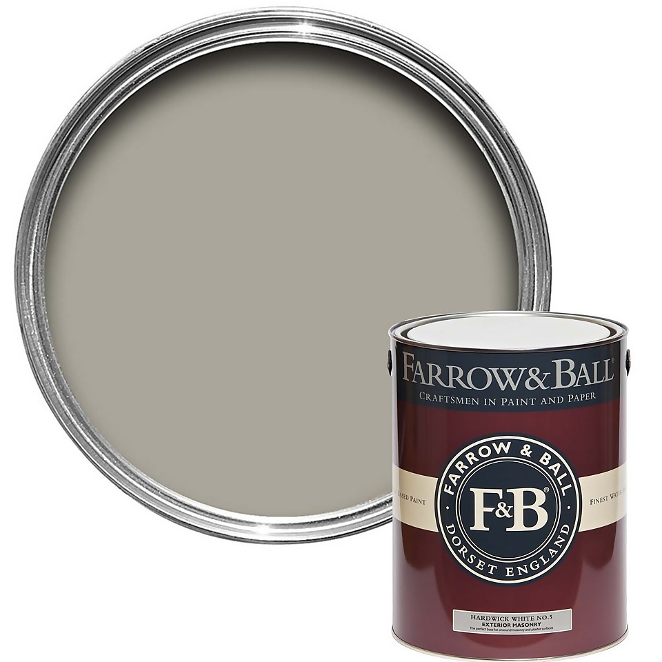 Farrow & Ball Exterior Masonry Paint Hardwick White No.5 - 5L