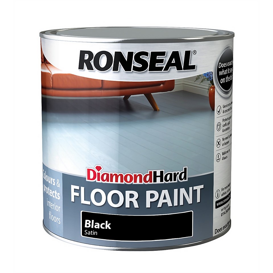 Ronseal Diamond Hard Floor Paint Black - 2.5L