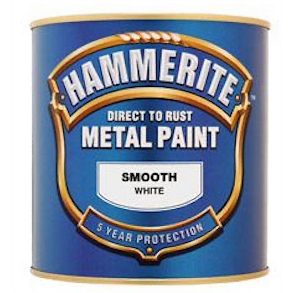 Hammerite Direct to Rust Smooth Spray Paint White - 250ml