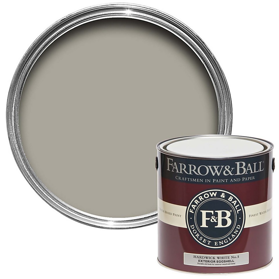 Farrow & Ball Exterior Eggshell Paint Hardwick White No.5 - 2.5L