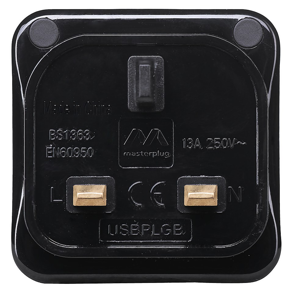 Masterplug USB Charger Black