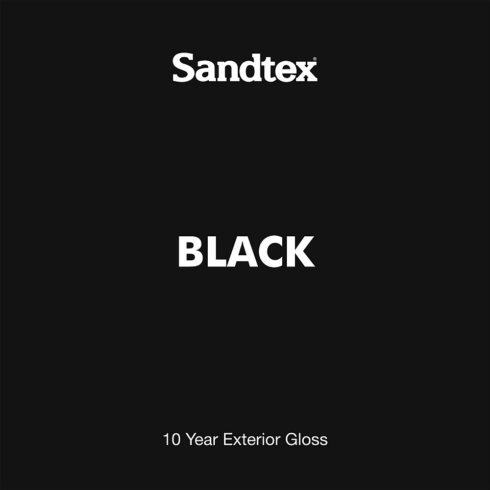 Sandtex 10 Year Gloss Paint Charcoal Black - 750ml
