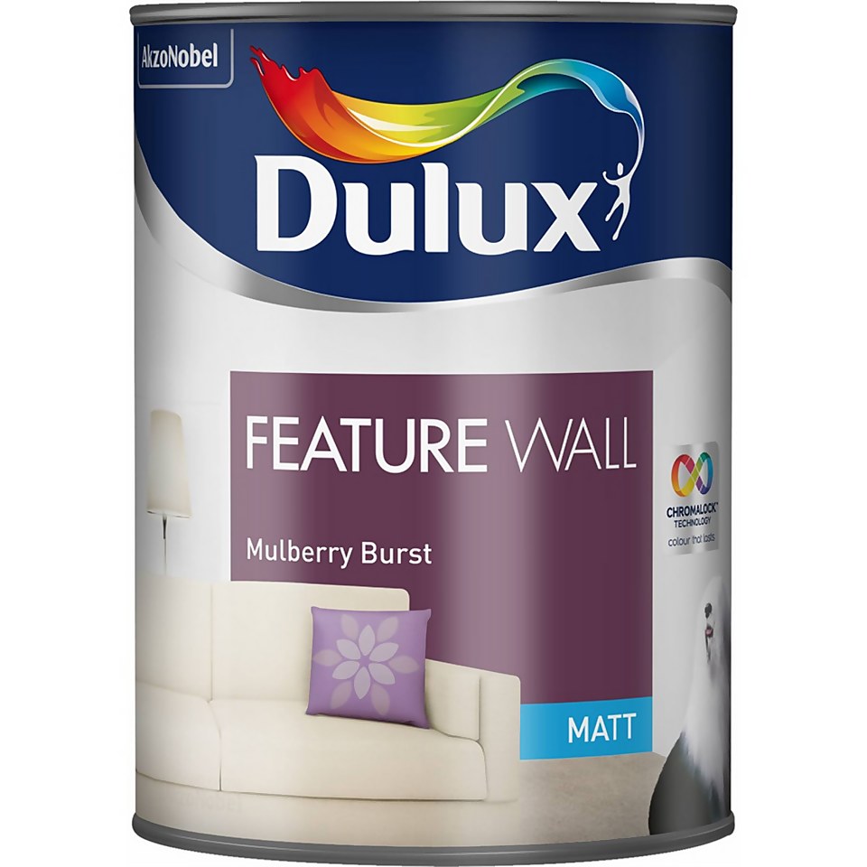 Dulux Feature Wall Mulberry Burst - Matt Emulsion Paint - 1.25L