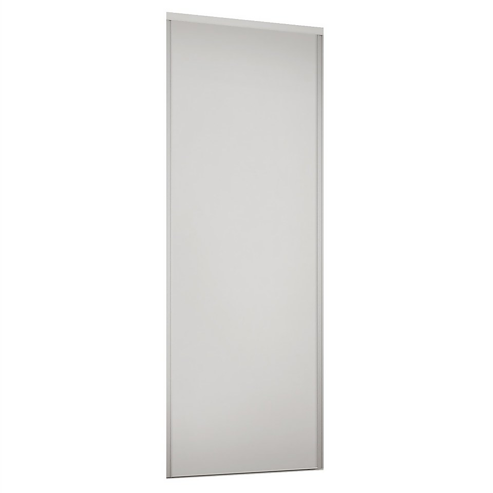 Classic Sliding Wardrobe Door White Panel with White Frame (W)914mm