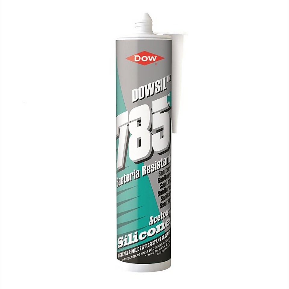 Dow Corning 785+ Bacteria Resistant Sanitary White Silicone Sealant - 310ml