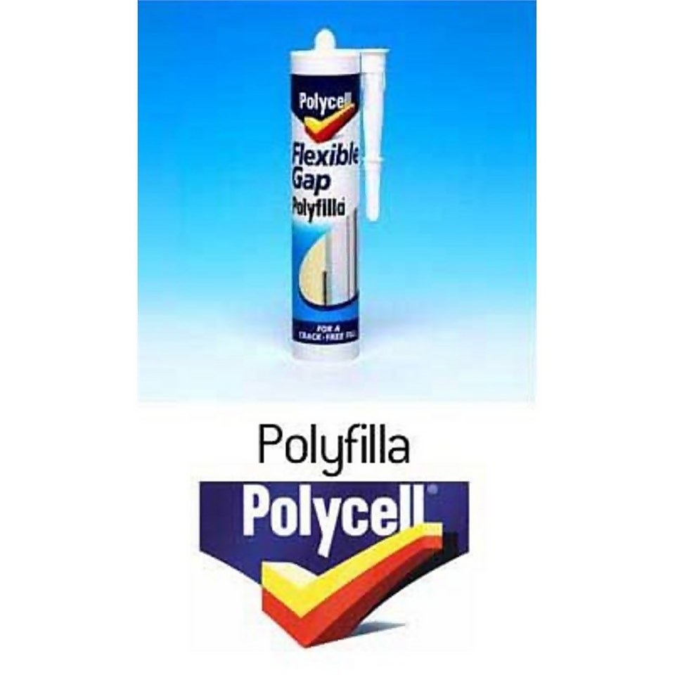 Polycell Kitchen & Bathroom Flexible Gap Polyfilla Tube - 330g