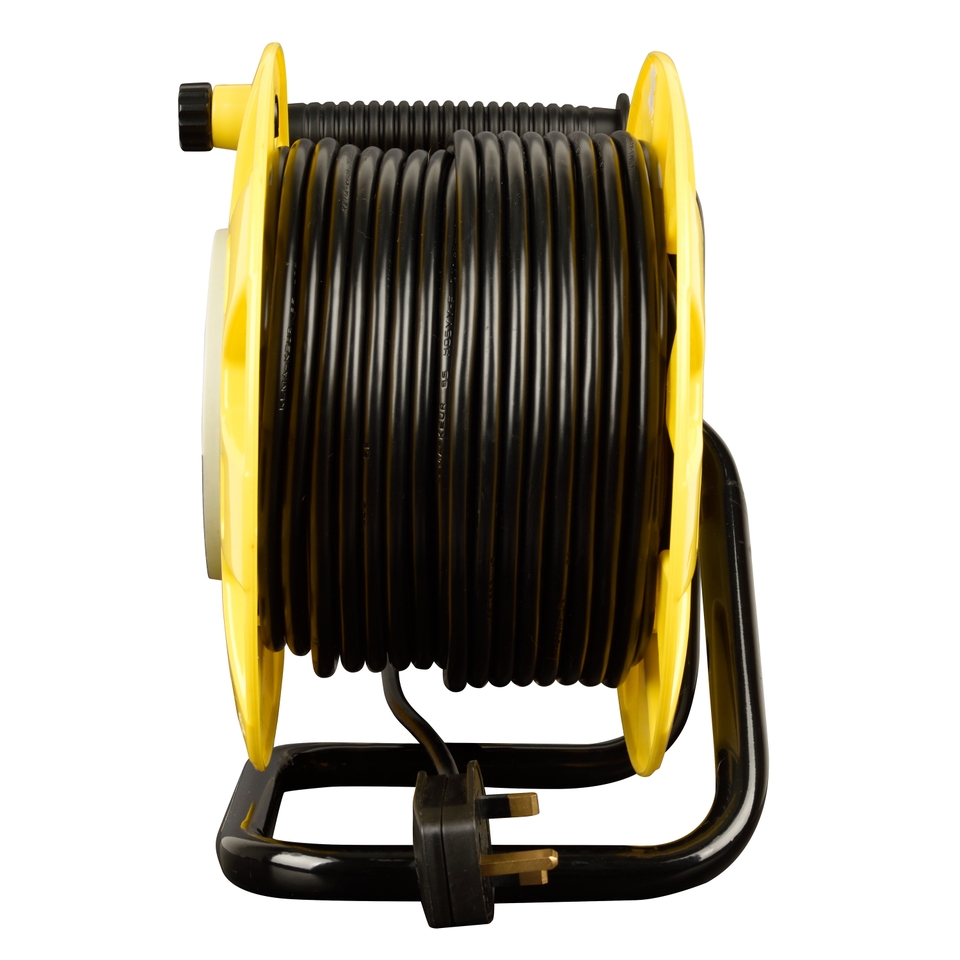 Masterplug 4 Socket Cable Reel 50m Yellow/Black