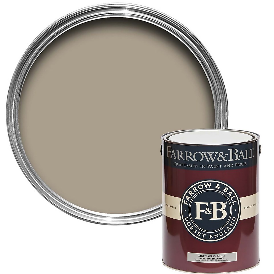 Farrow & Ball Exterior Masonry Paint Light Gray No.17 - 5L