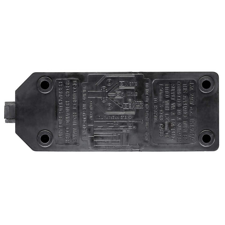Masterplug 2 Socket Heavy Duty Rewirable Trailing Socket Black
