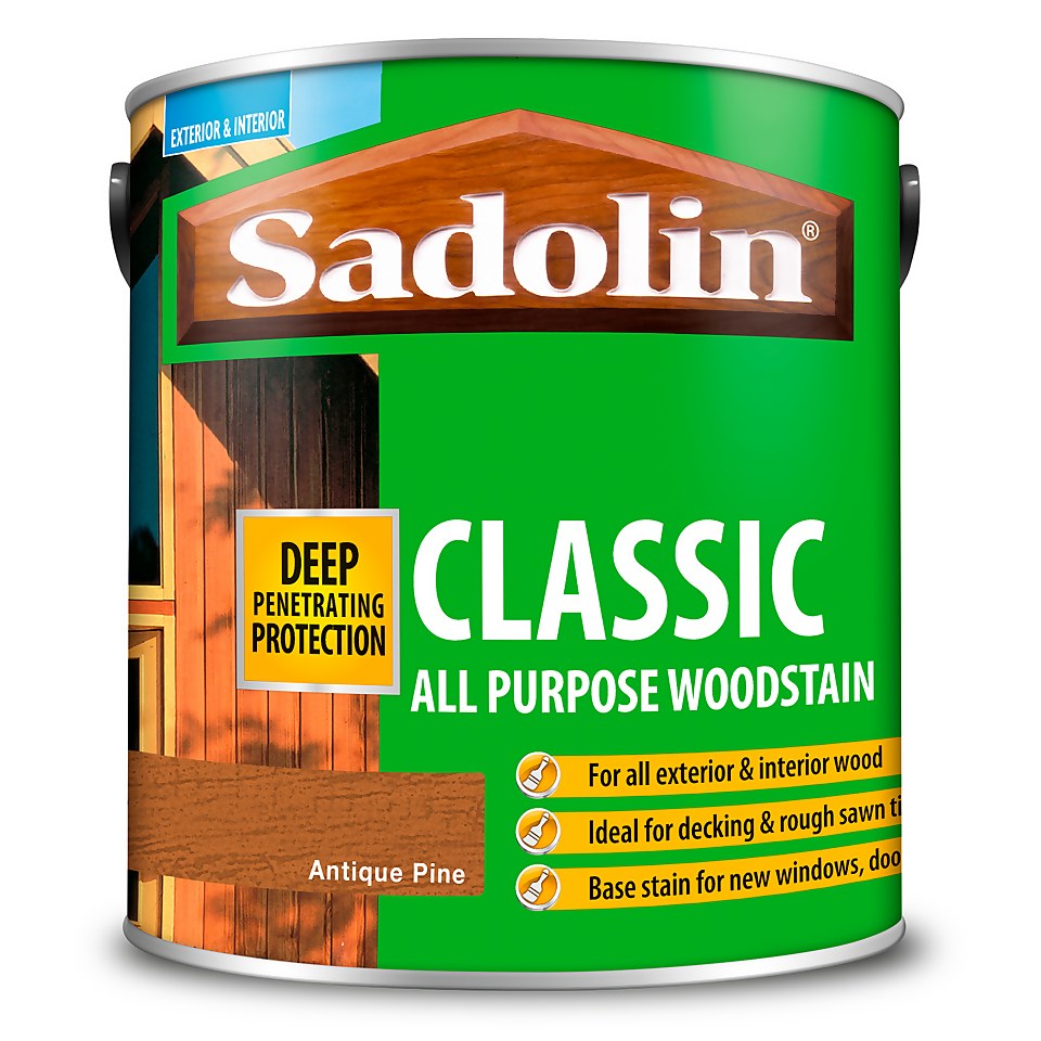Sadolin Classic All Purpose Woodstain Antique Pine - 2.5L