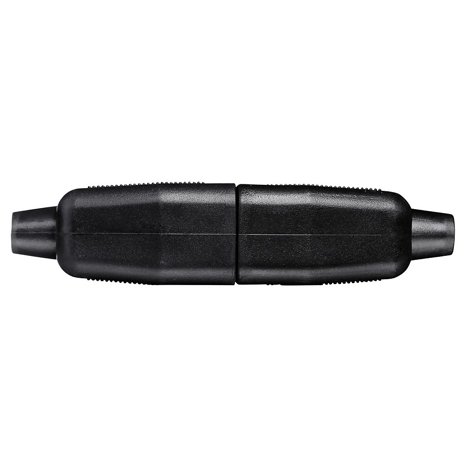 Masterplug Heavy Duty 3 Pin Flex Plug and Socket Connector Black