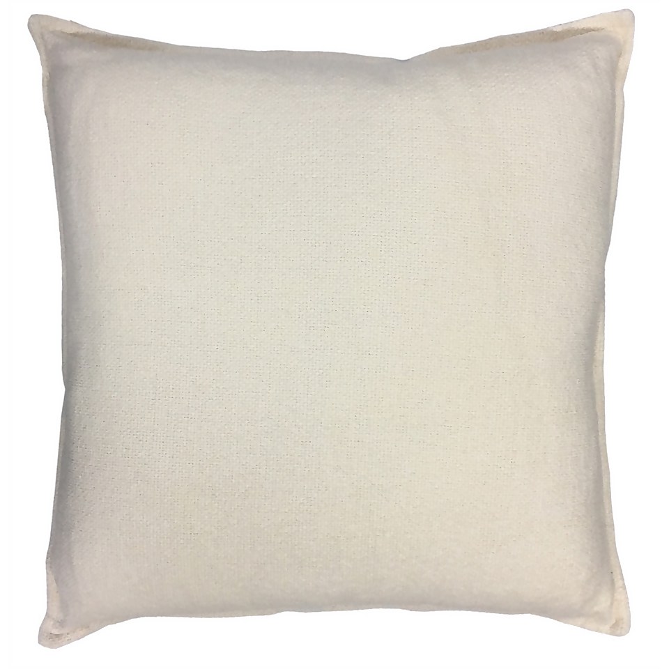 Softy Chenille Cushion - Cream - 52x52cm