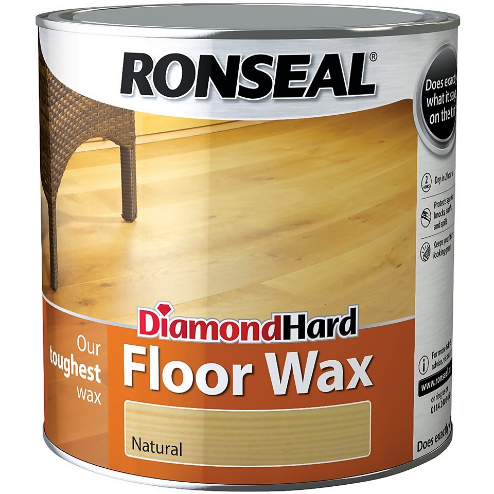 Ronseal Diamond Hard Floor Wax Natural - 2.5L