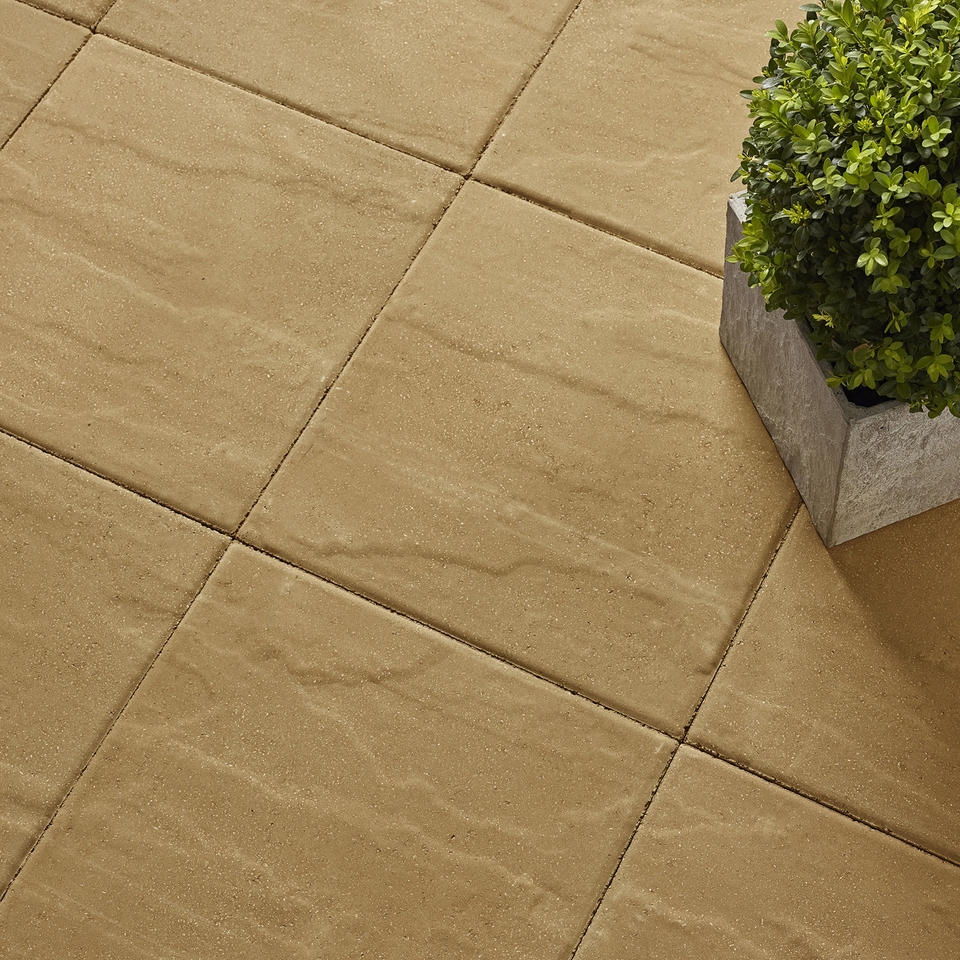 Stylish Stone Hereford Paving Riven 450 x 450mm - Gold