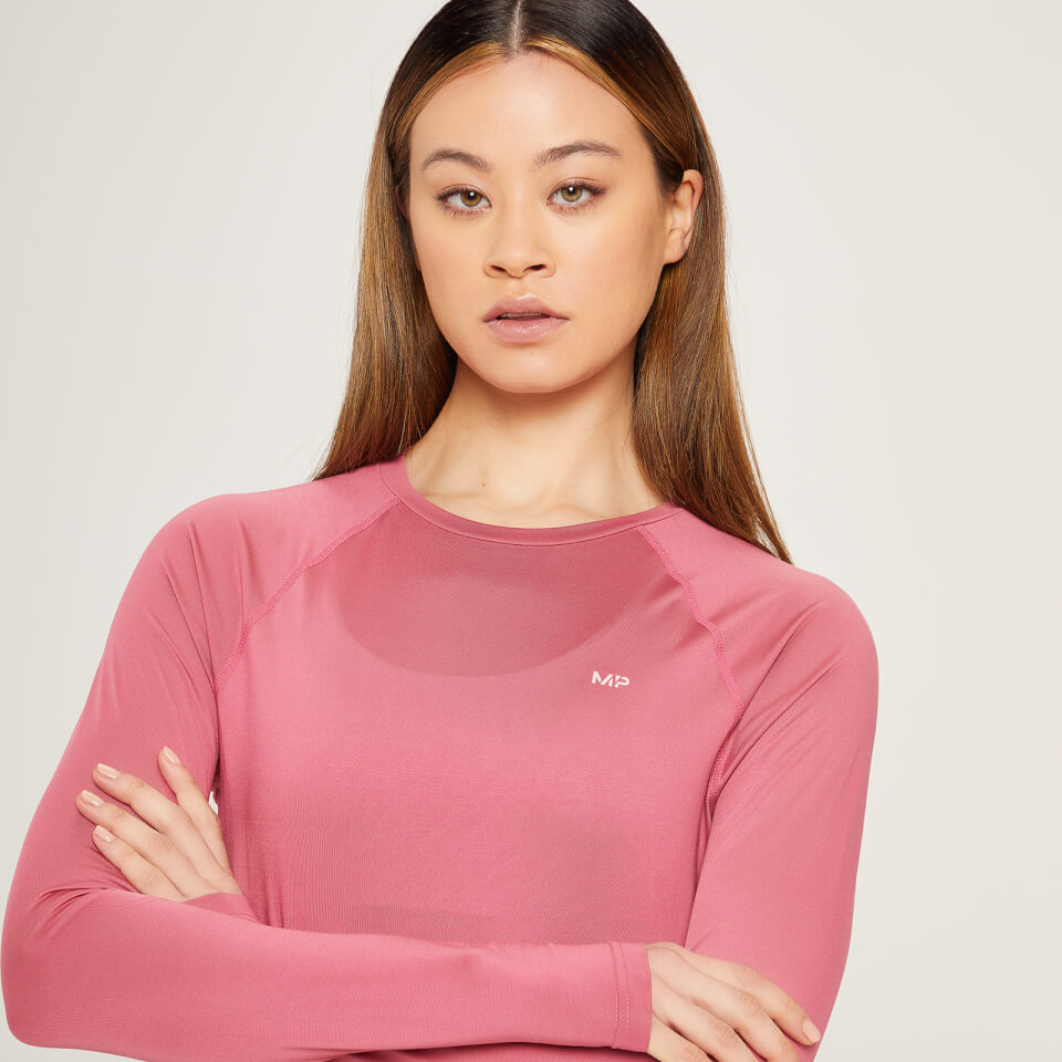MP Women's Linear Mark Training Long Sleeve Top - Frosted Berry
