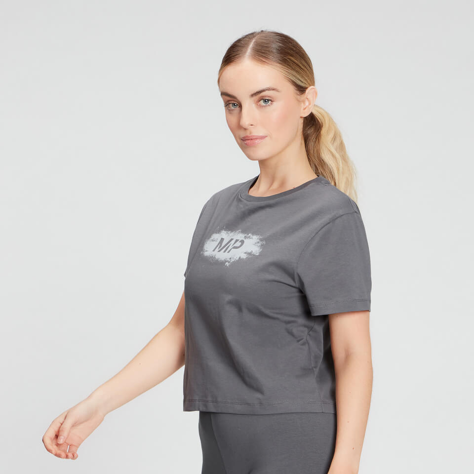MP Women's Chalk Graphic Crop T-Shirt - Carbon